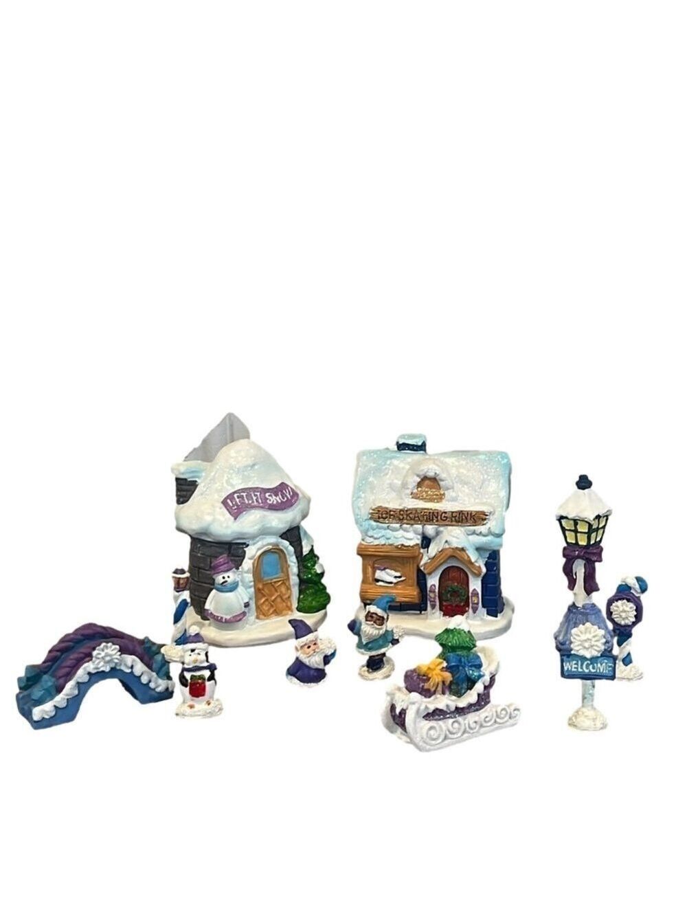 Winter Wonderland Mini Houses/ Christmas Winter Village Fairy Garden Mini Houses